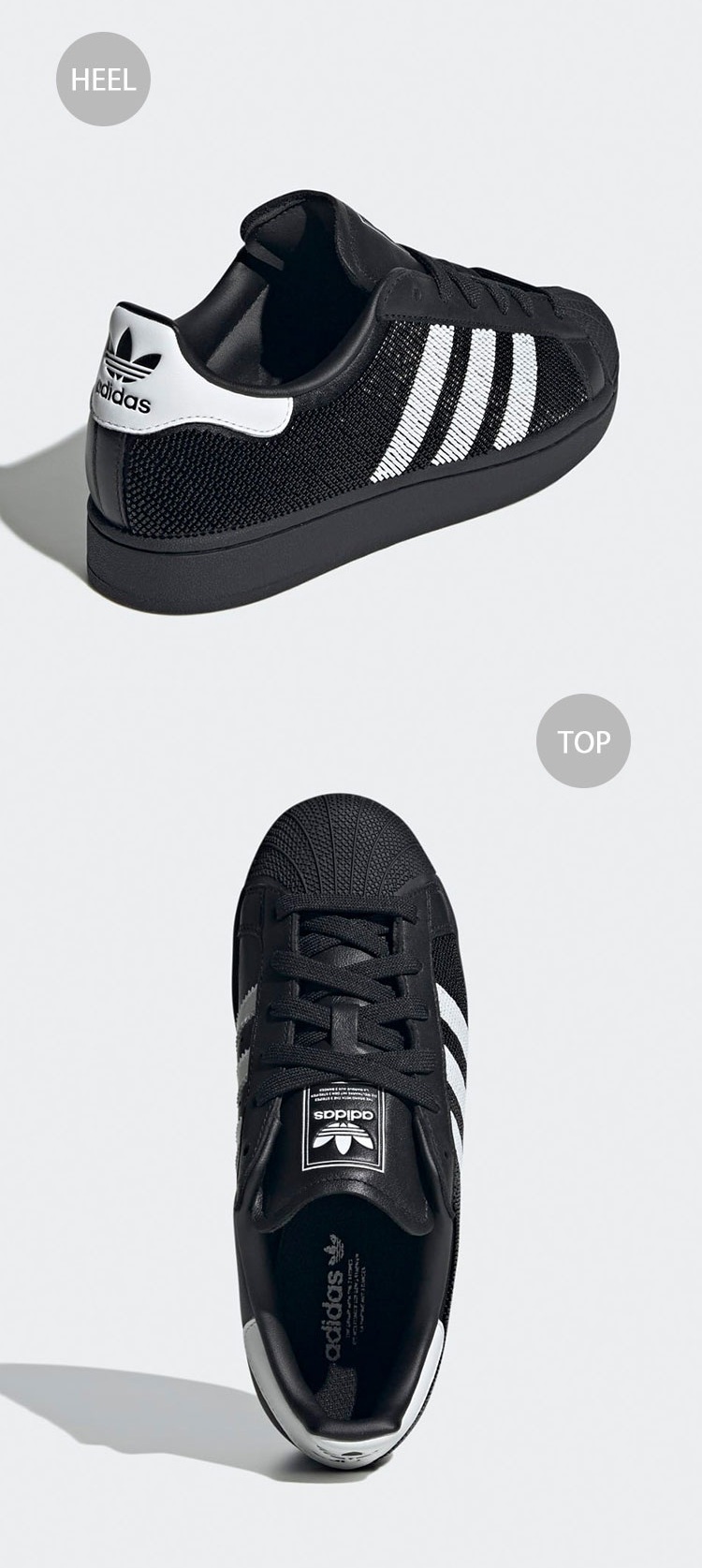 ば*あ様 adidas 黒/白 スニーカー adidas originals アディダス スニーカー SUPERSTAR 80S DEUX