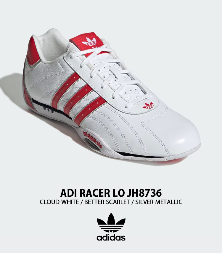 adidas originals アディダス レディース スニーカー ADI RACER LO JH8736 WHITE RED シューズ アディレーサー ロー ホワイト レッド adidas（アディダス） adidas originals レディース スニーカー ADI