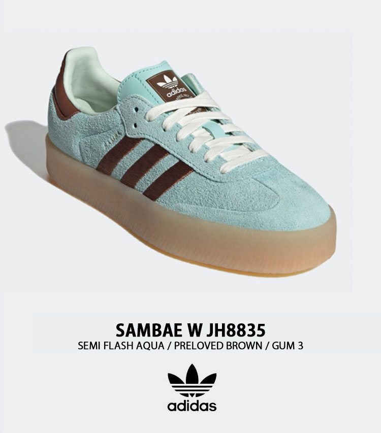 adidas アディダス スニーカー SAMBAE W JH8835 AQUA BROWN GUM