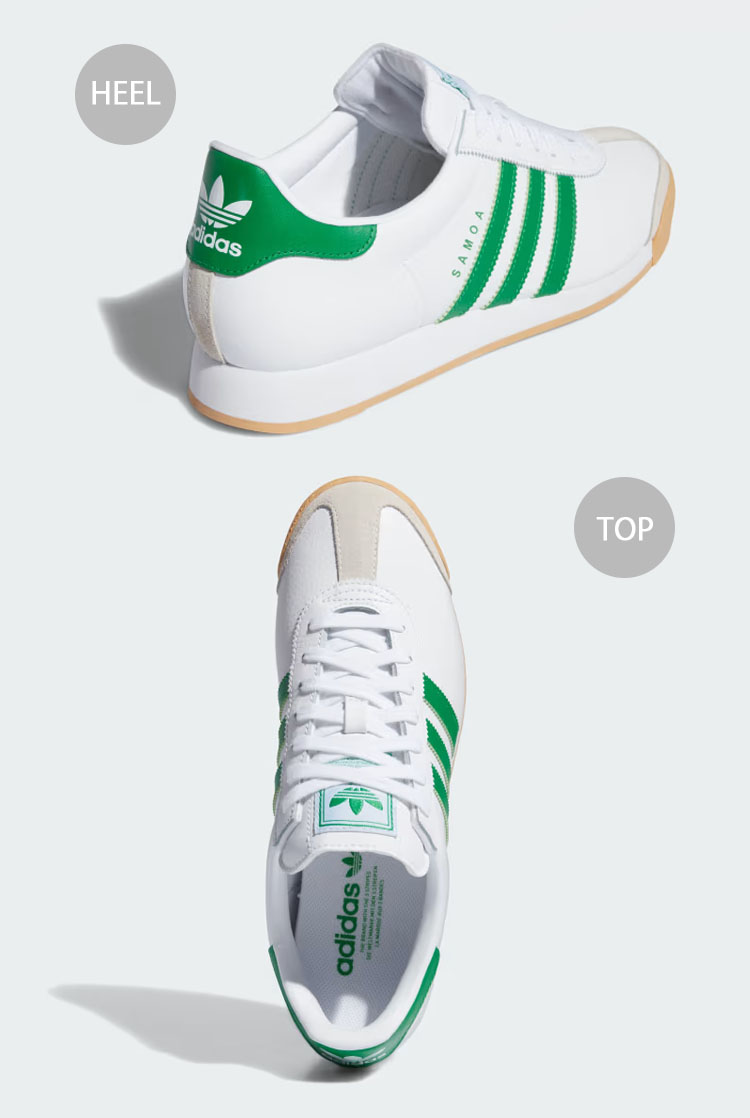 adidas originals アディダス スニーカー SAMOA SHOES JH9078 サモア WHITE GREEN スエードホワイト グリーン テラス系 Tトゥ ad-jh9078-3.jpg
