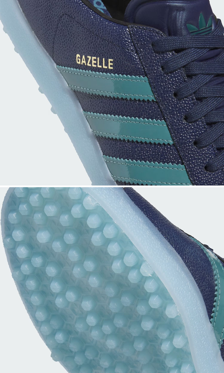 adidas Originals アディダス スニーカー GAZELLE LUX SPIKELESS GOLF SHOES JI4158 INDIGO TEAL SKY ガゼル ラックス スパイクレス ゴルフシューズ インディゴ  ティール スカイ メンズ レディース 男性用 女性用 adidas（アディダス） adidas Originals スニーカー GAZELLE LUX