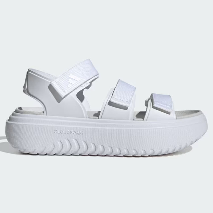 adidas スポーツサンダル ホワイト×グレー サンダルシューズ adidas アディダス サンダル スポーツサンダル SLYNサンダル