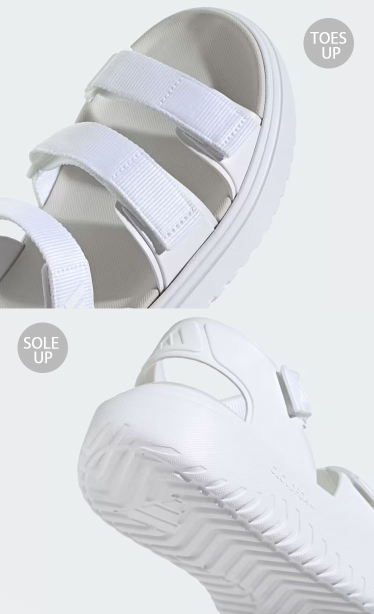 adidas 25.5 ホワイト スポーツサンダル 白　スニーカーサンダル アディダス（adidas）（レディース）スポーツサンダル