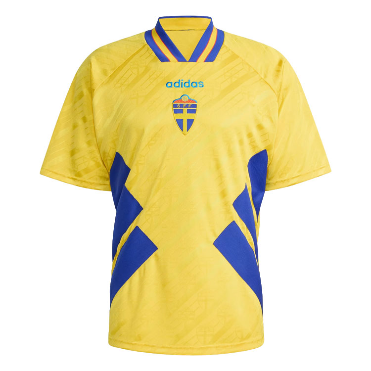 90s  サッカー スウェーデン代表 ユニフォーム サッカーシャツ adidas（アディダス） 半袖 ジャージ Tシャツ SWEDEN 1994 HOME S/S