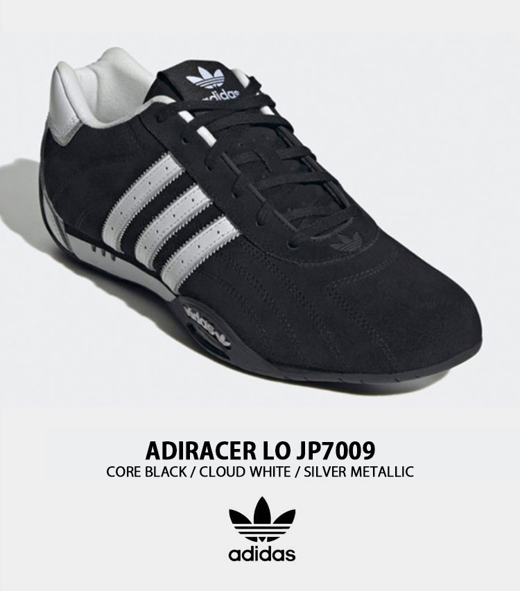 adidas アディダス スニーカー ADIRACER LO JP7009 BLACK WHITE