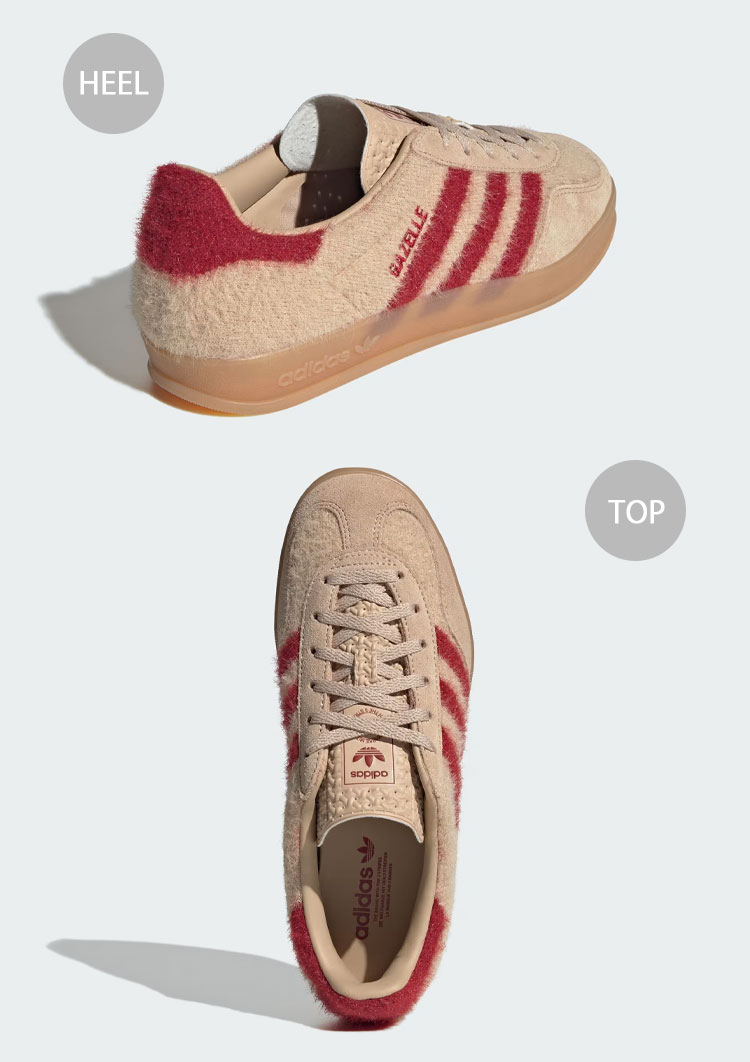 adidas Gazelle 23cm ベージュ/レッド スニーカー adidas（アディダス） adidas originals レディース スニーカー