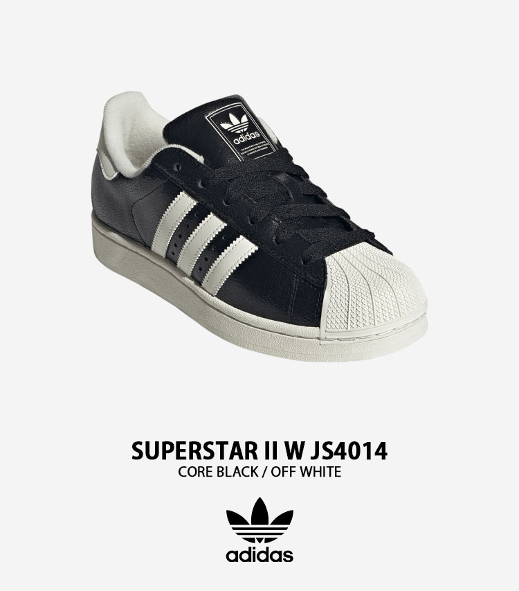 極美品【adidas アディダス 】スーパースター スニーカー 黒×白 24.5 adidas（アディダス） adidas originals スニーカー SUPERSTAR II W