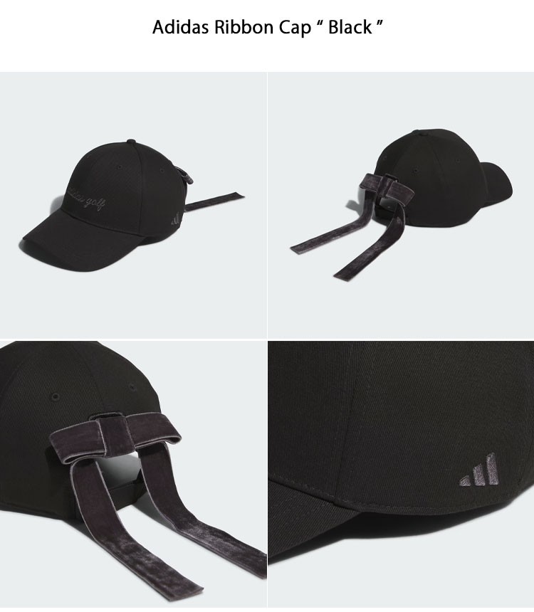 adidas（アディダス） キャップ RIBBON CAP BLACK TAUPE WHITE JX7034