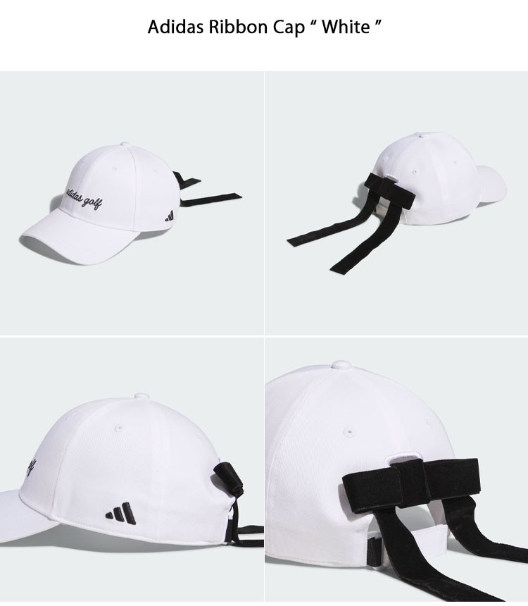 adidas アディダス キャップ RIBBON CAP BLACK TAUPE WHITE