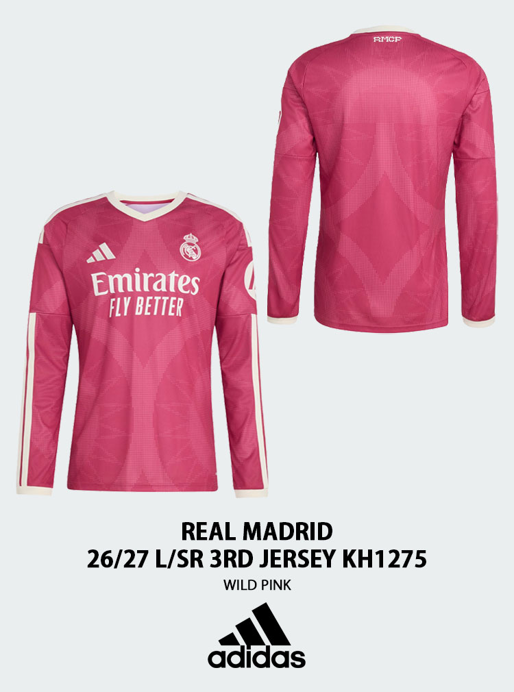 adidas（アディダス） レアルユニ 長袖 ジャージ Tシャツ REAL MADRID