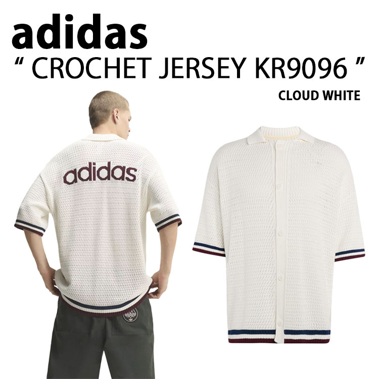  Originals クロシェニットTシャツ 半袖 ホワイト adidas（アディダス） オリジナルス メンズ 半袖 Tシャツ CROCHET