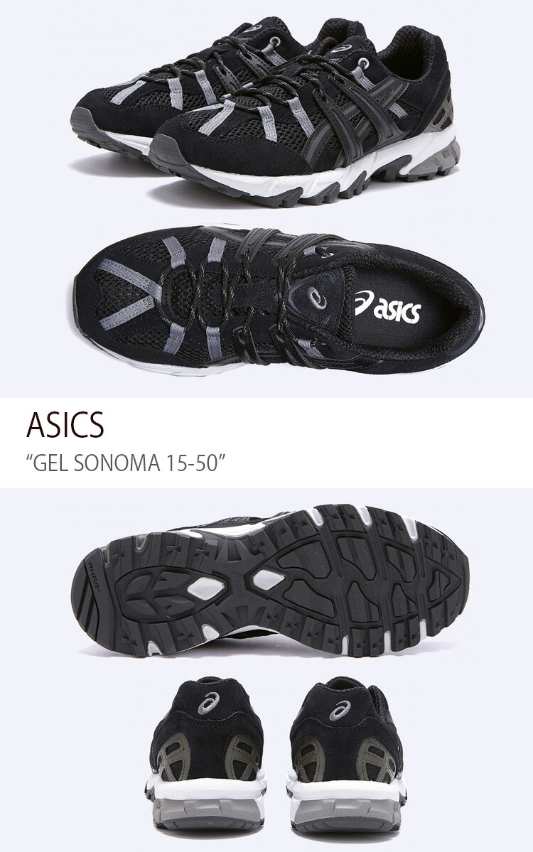 ASICS アシックス スニーカー GEL-SONOMA 15-50 BLACK CLAY GREY