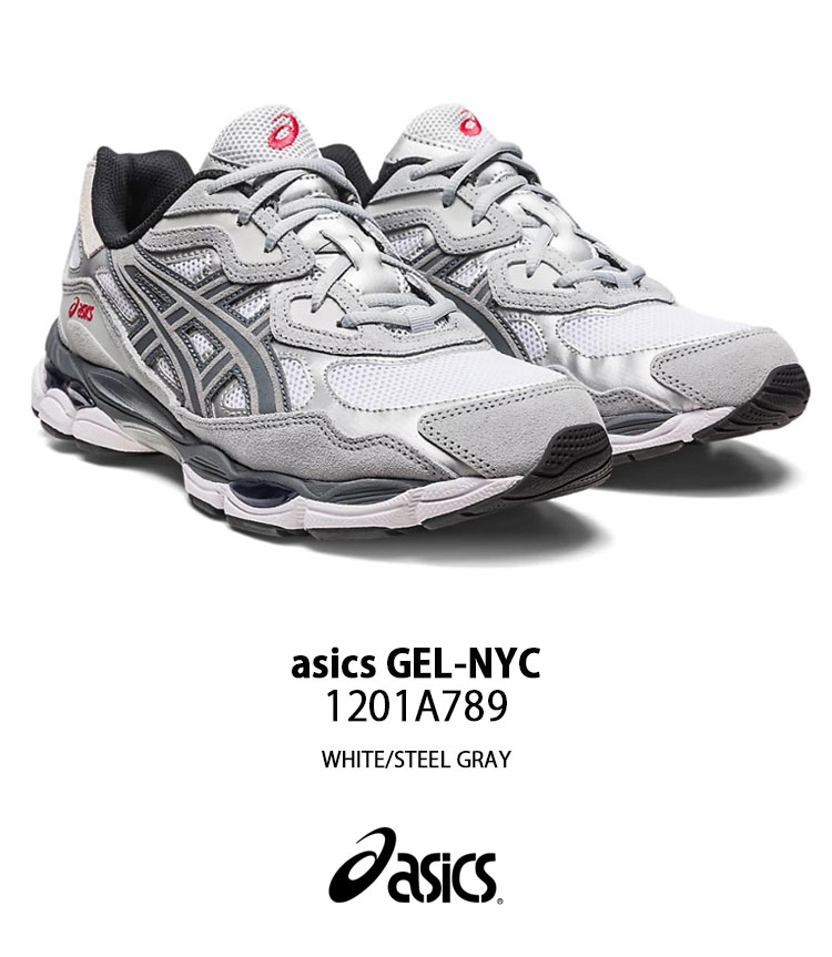 asics アシックス スニーカー GEL-NYC WHITE STEEL GREY 1201A789-102