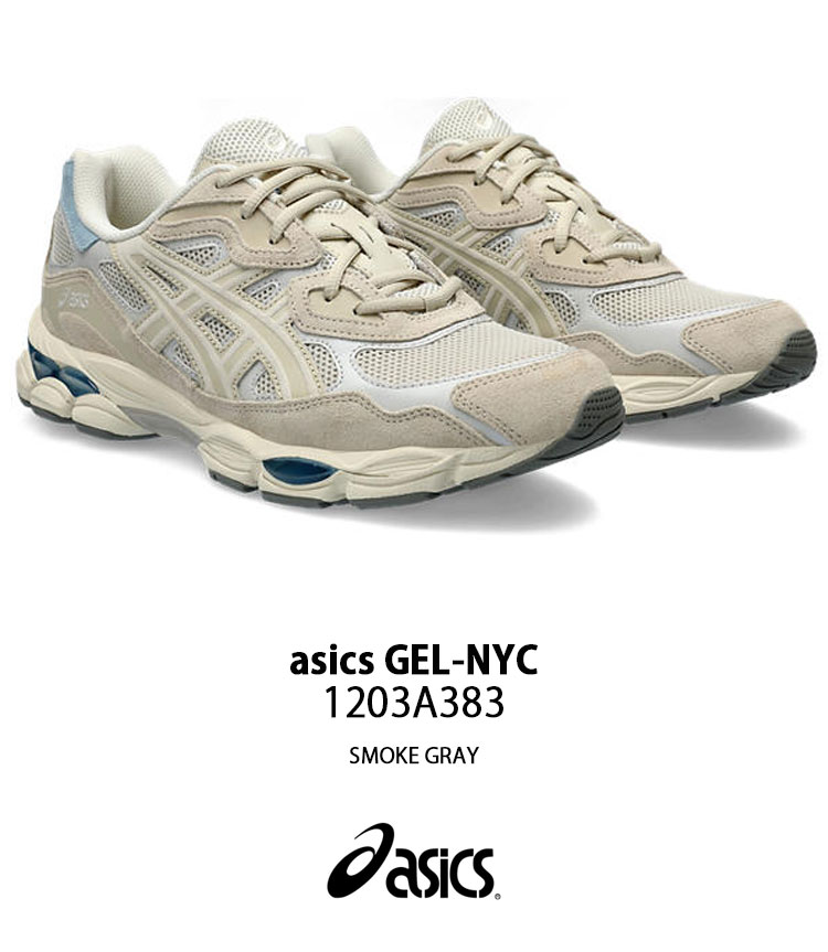 asics アシックス スニーカー GEL-NYC SMOKE GRAY 1203A383-023 シューズ スモークグレー ランニングシューズ  モダンスタイル メンズ レディース