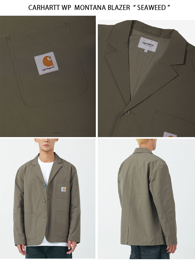 CARHARTT カーハート ジャケット MONTANA BLAZER BROWN KHAKI モンタナ ブレザー スーツ スクエアラベル ブラウン  ベージュ メンズ レディース CA22FWJAJL