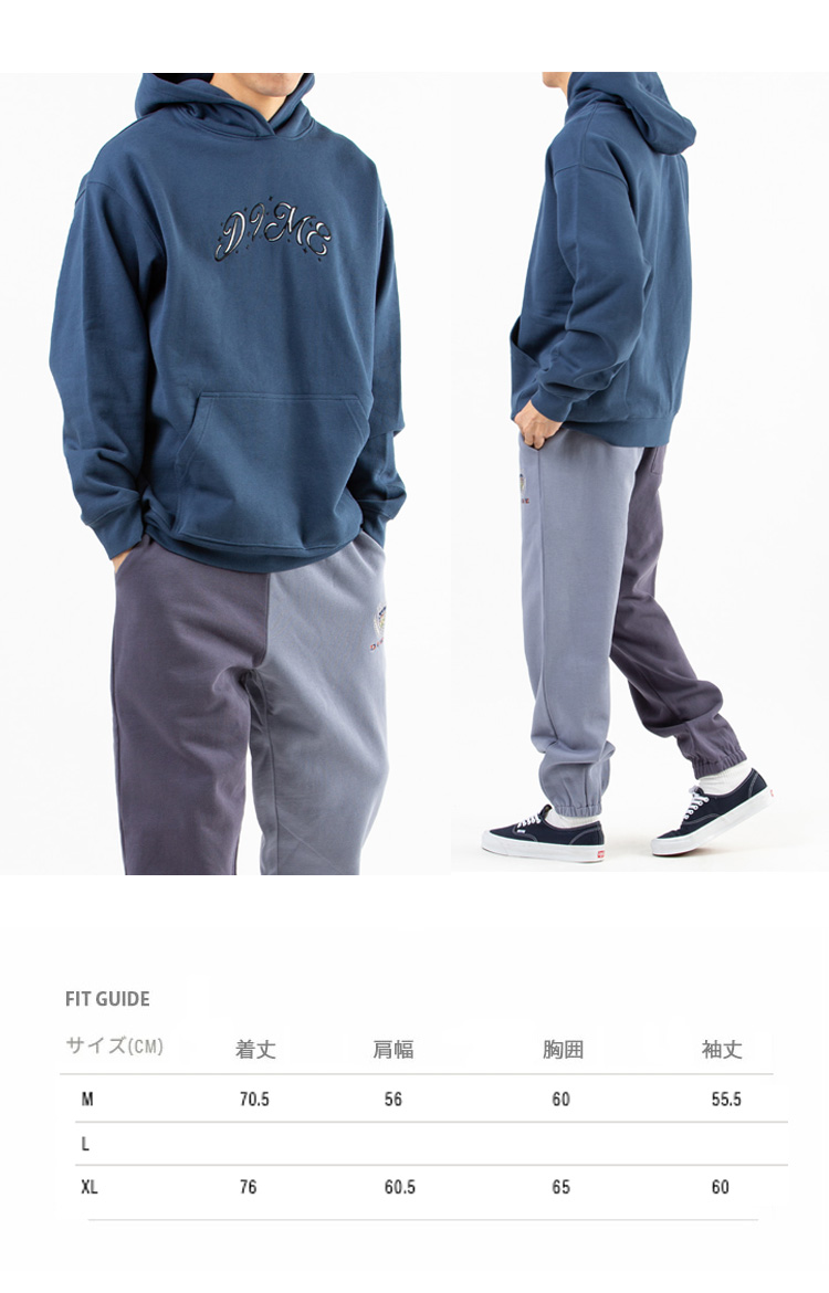 Dime ダイム パーカー SPARKLE HOODIE INDIGO スパークルフーディー 