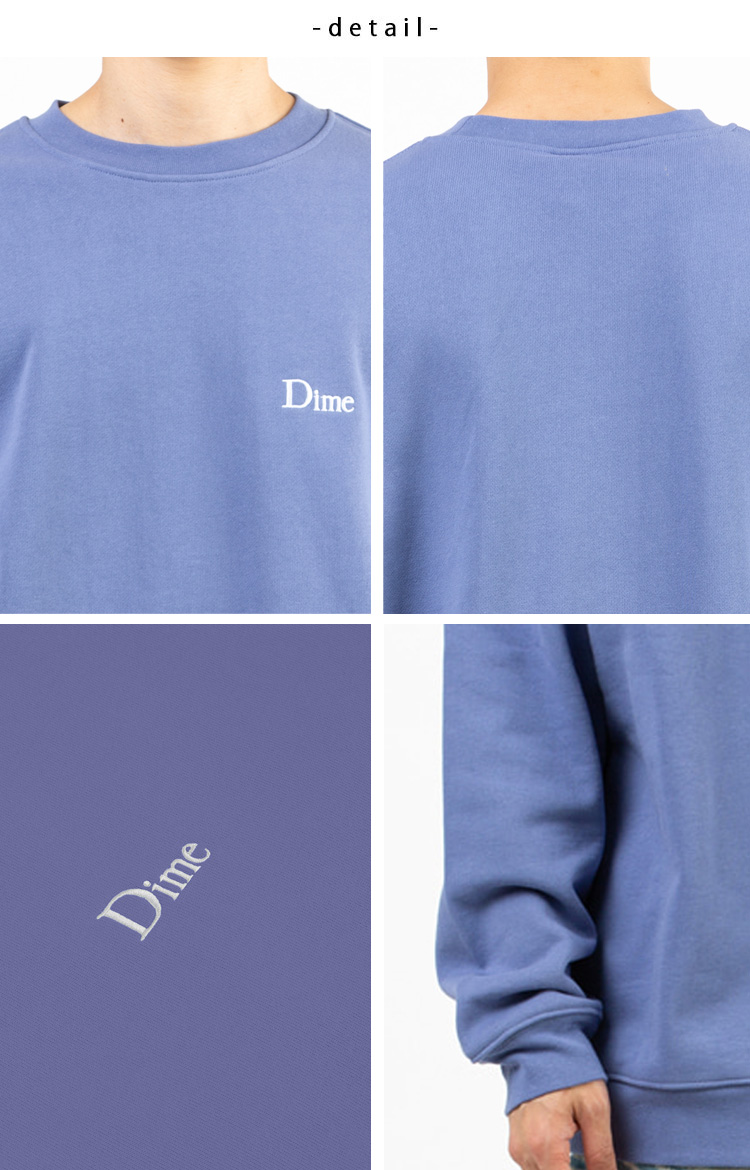 Dime ダイム スウェット CLASSIC SMALL LOGO CREWNECK PURPLE クラシックスモールロゴクリューネック パープル  メンズ レディース DIMKSSW003