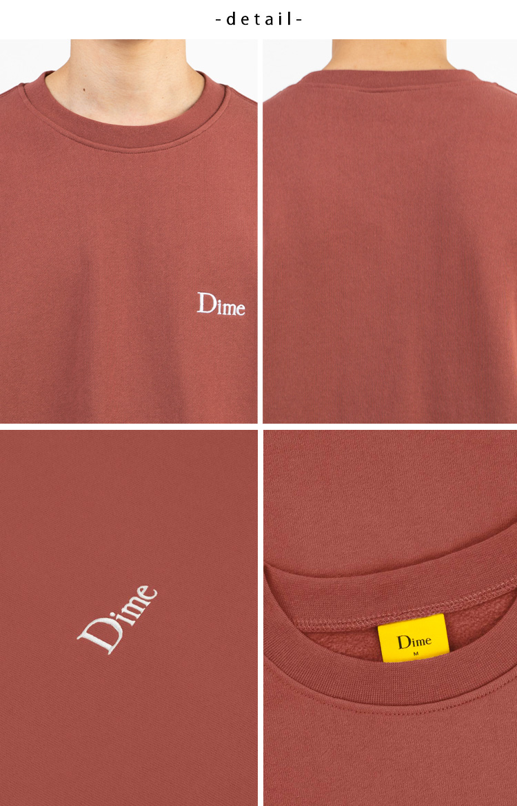 Dime ダイム スウェット CLASSIC SMALL LOGO CREWNECK MAROON