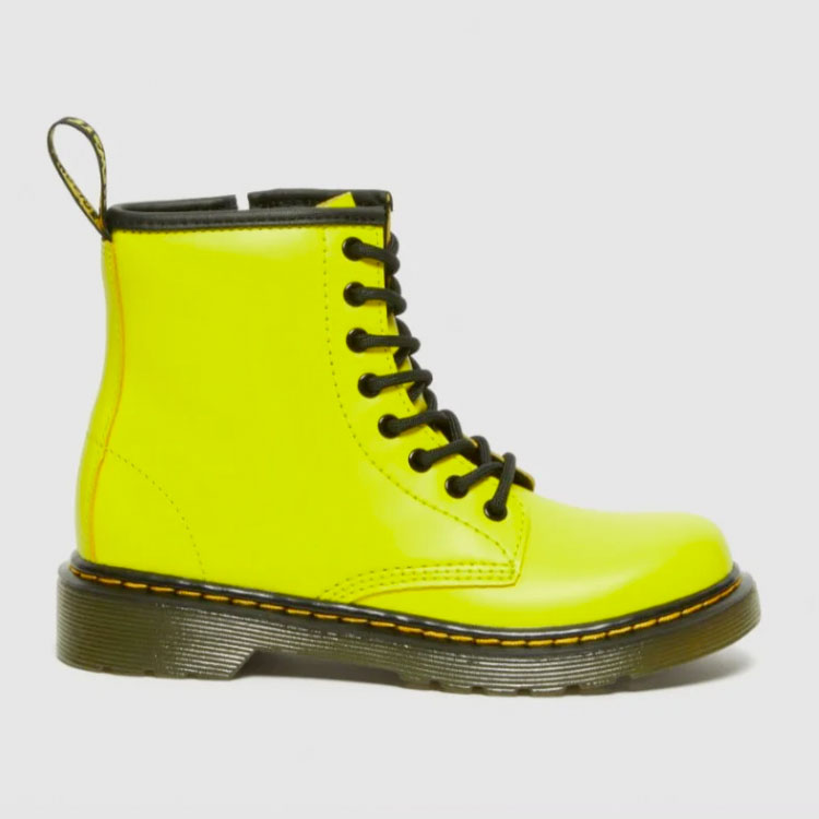 Dr.Martens ドクターマーチン キッズ ブーツ JUNIOR 1460 SOFTY T LEATHER LACE UP BOOTS SULPHUR YELLOW ROMARIO 27653755 レザー 子供 キッズ イエロー