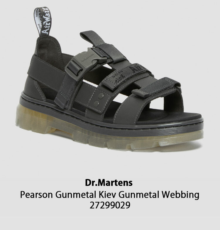 大人気新品 レア Dr.Martens PEARSON サンダル GUNMETAL 廃盤 i9tmg.com.br