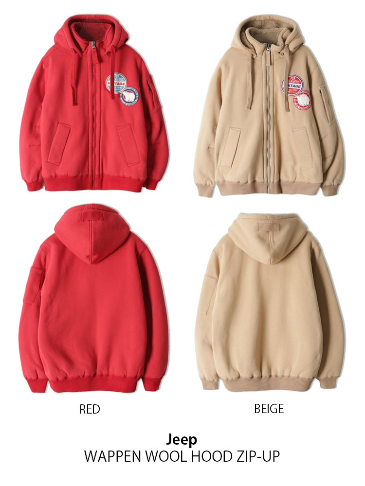 Jeep ジープ パーカー WAPPEN WOOL HOOD ZIP-UP ワッペン ウール