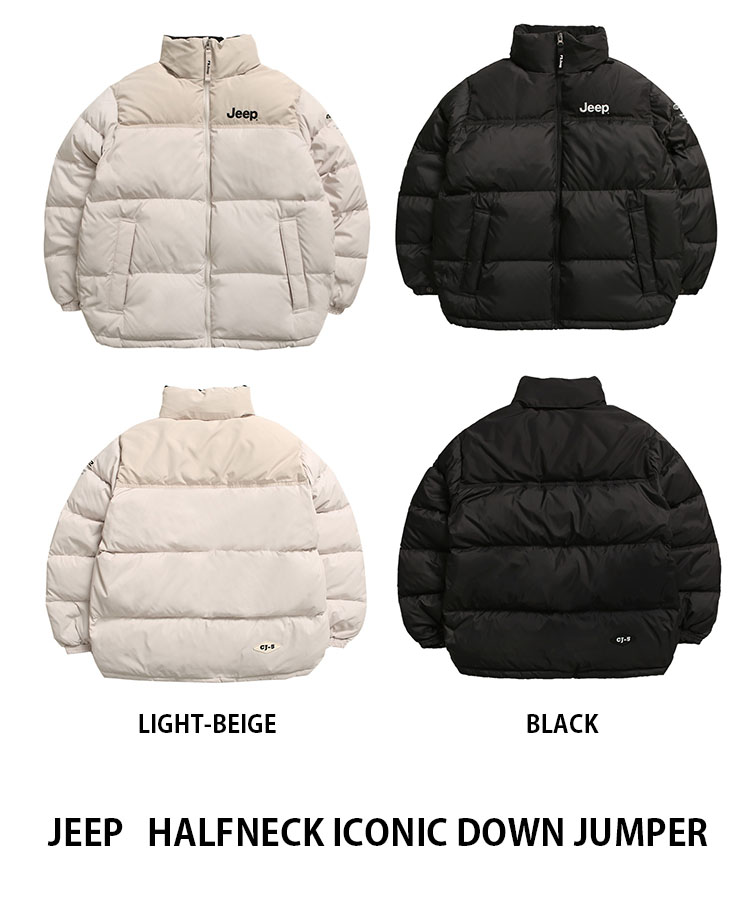 Jeep ジープ ダウン ジャケット Half Neck Iconic Down Jumper アイ