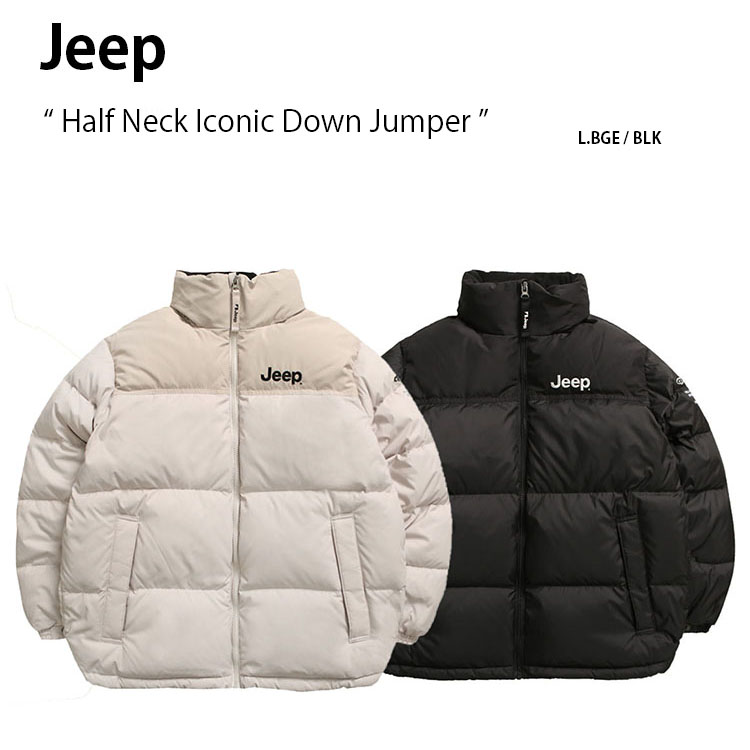 Jeep ジープ ダウン ジャケット Half Neck Iconic Down Jumper アイコニック ダウン ジャンパー ダウンジャケット  オーバーサイズ JM4JPU493