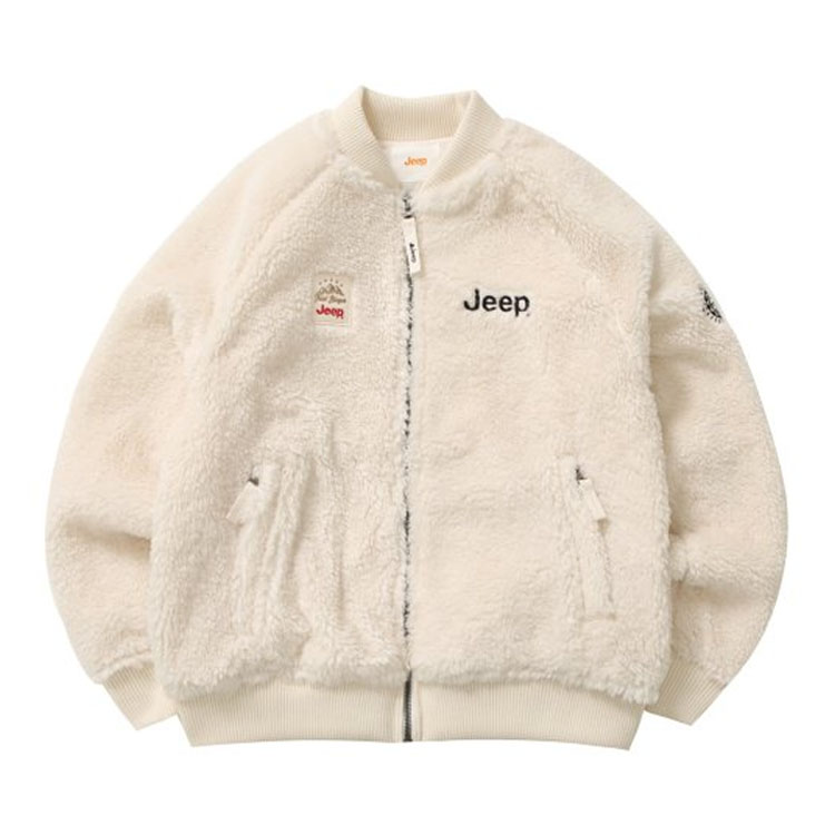 Jeep ジープ フリースジャケット FLEECE VARSITY JACKET フリース バーシティ ジャケット ノーカラージャケット メンズ  レディース 男性用 女性用 JM4TZU413