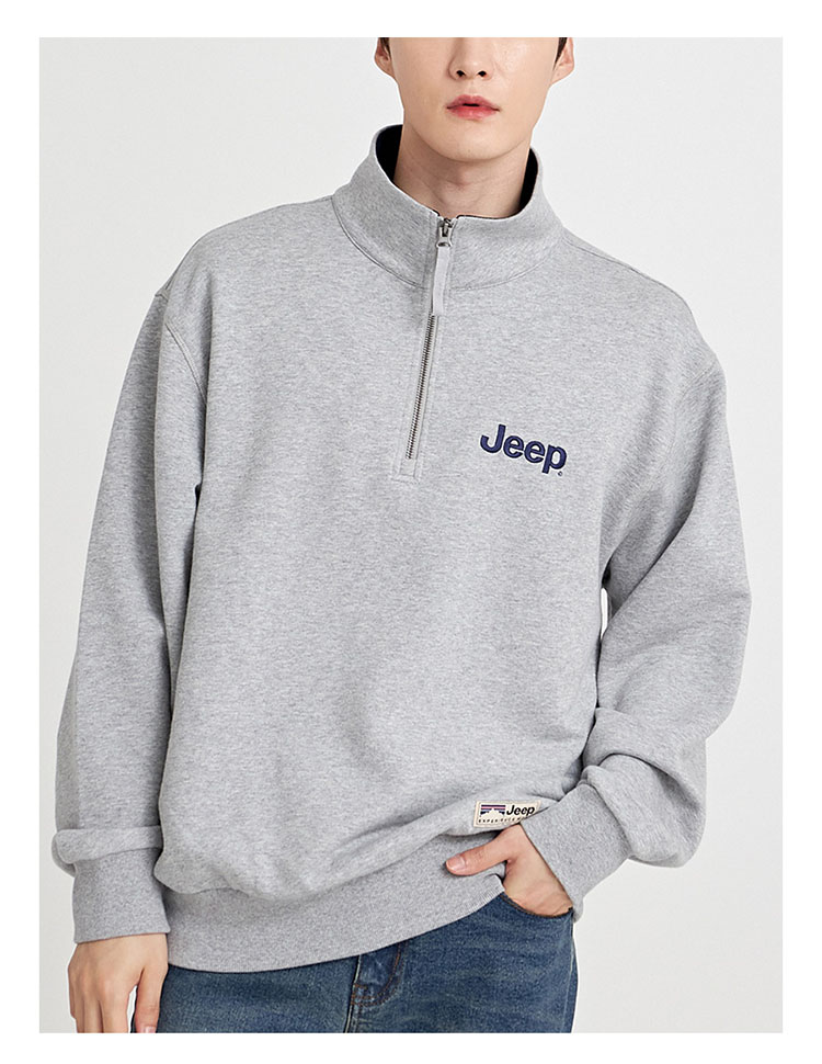 Jeep ジープ スウェット 裏起毛 Half Zip-Up M-Logo Sweat ハーフ 