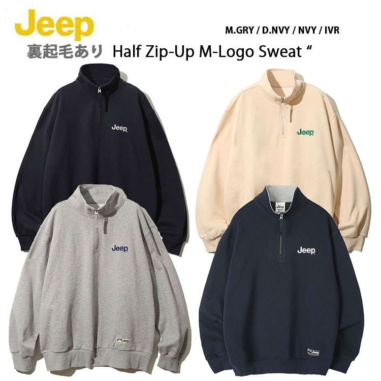 Jeep ジープ スウェット 裏起毛 Half Zip-Up M-Logo Sweat ハーフ