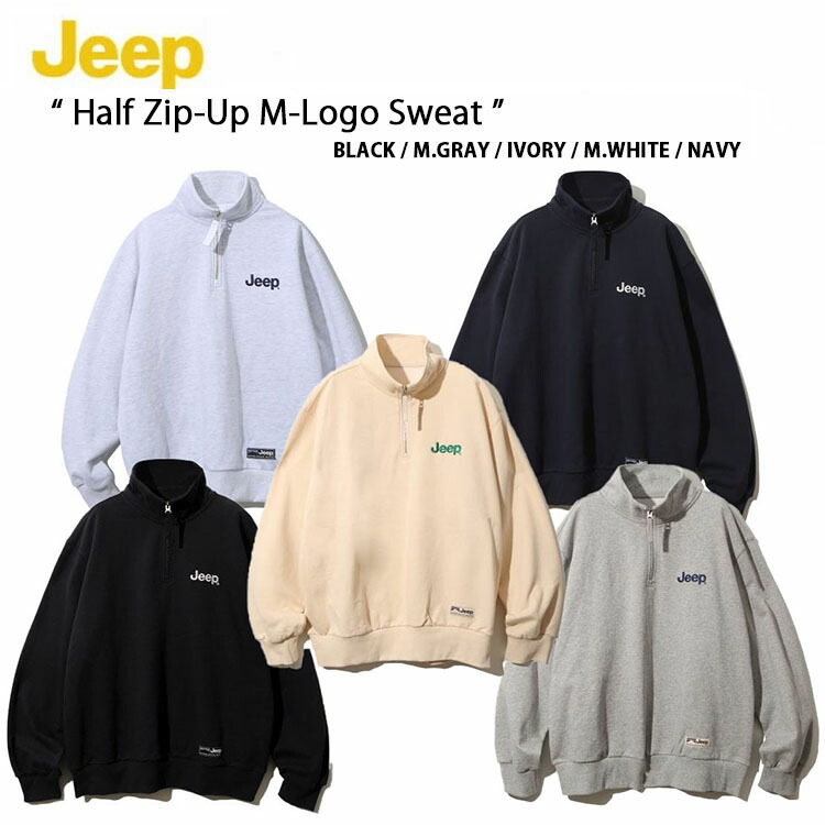 Jeep ジープ スウェット Half Zip-Up M-Logo Sweat ハーフジップ ロゴ