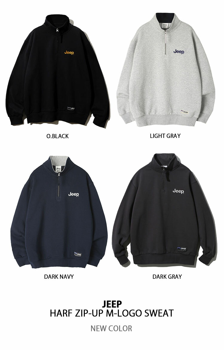 Jeep ジープ スウェット Half Zip-Up M-Logo Sweat new color ハーフ 