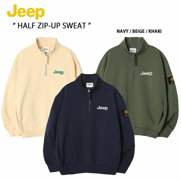 Jeep ジープ スウェット Half Zip-Up Sweat ハーフジップ ロゴ ジップ