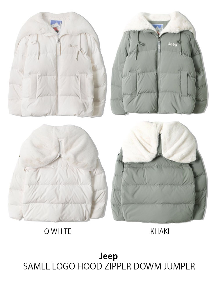 Jeep ジープ レディース ダウンジャケット SAMLL LOGO HOOD ZIPPER