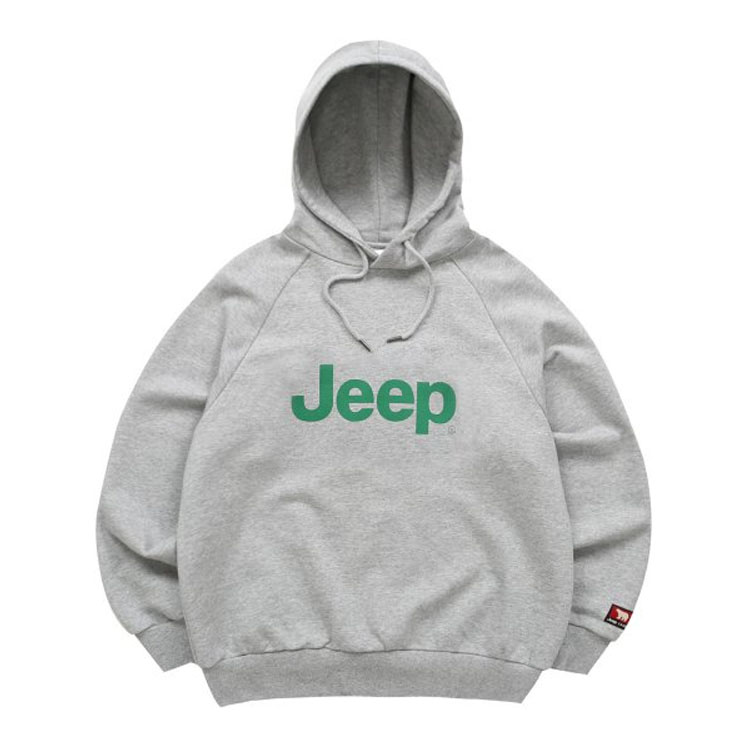 Jeep ジープ パーカー BIG LOGO HOOD ビッグ ロゴ フード フーディ 長袖 プルオーバー ロゴ アイボリー パープル グレー ブラック メンズ レディース JN5THU021_3
