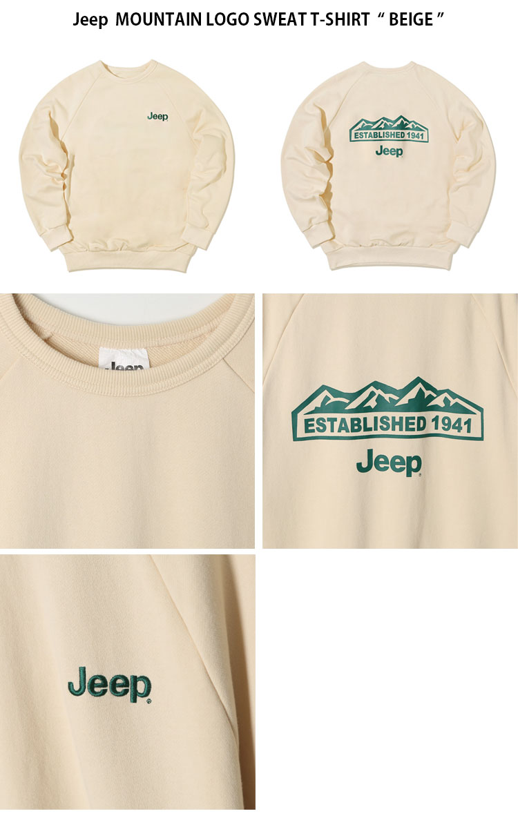 Jeep ジープ スウェット MOUNTAIN LOGO SWEAT T-SHIRT マウンテン ロゴ