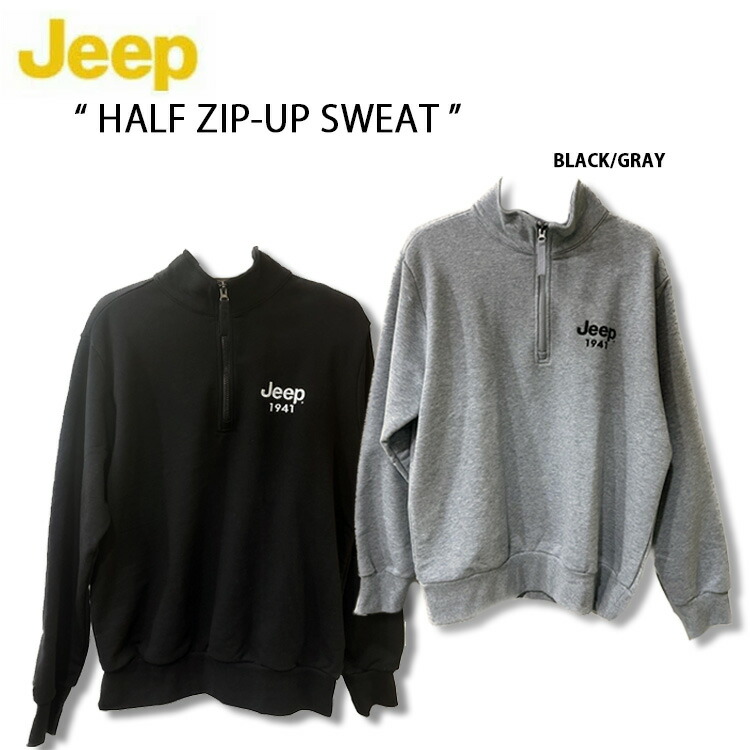 Jeep ジープ スウェット Half Zip-Up Sweat ハーフジップ ロゴ