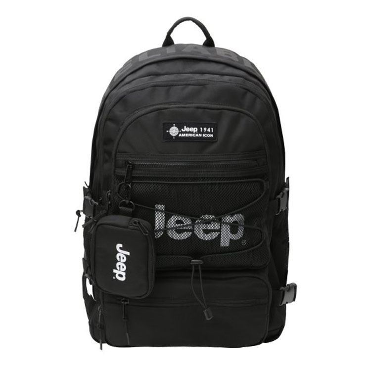 Jeep ジープ リュック SEVEN GRILLS 002 BACKPACK セブン グリルズ バックパック デイパック ロゴ A4収納 ベージュ  ブラック メンズ レディース JO0GAU002