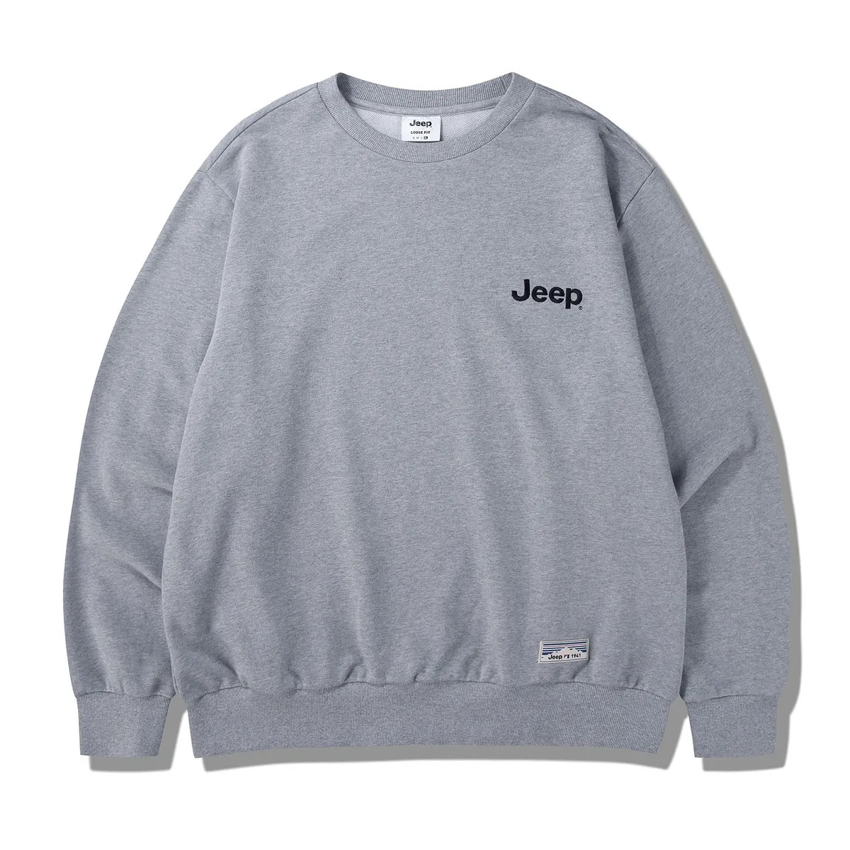 Jeep ジープ スウェット トレーナー SMALL LOGO MTM SWEAT SHIRTS ロゴ スモールロゴ BLACK GRAY IVORY BLUE KHAKI ORANGE ルーズ スウェットシャツ JP5TSU802_2