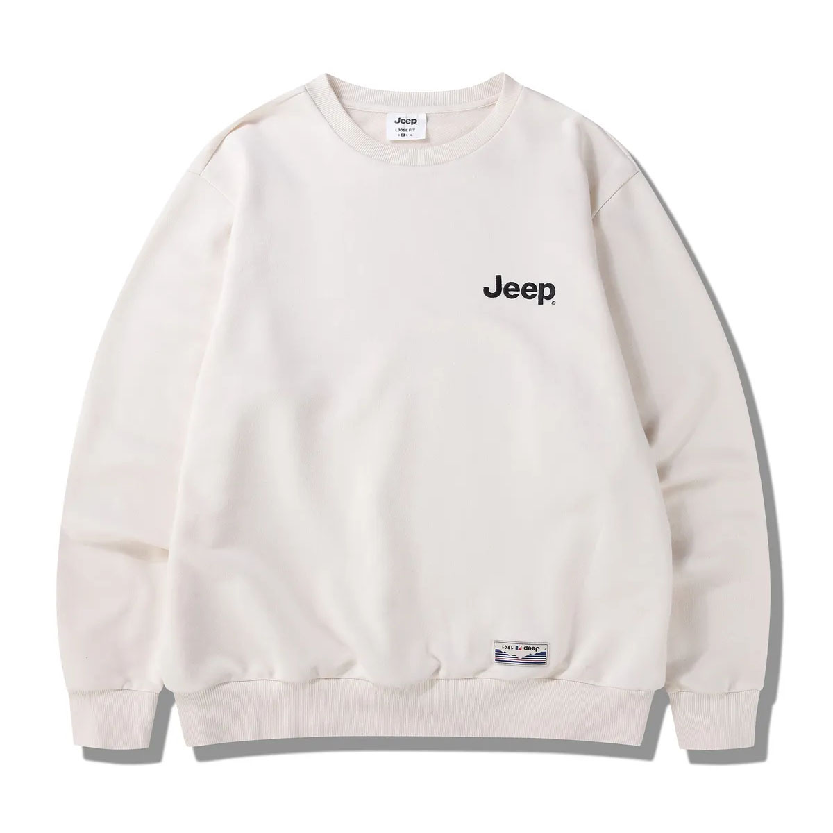 Jeep ジープ スウェット トレーナー SMALL LOGO MTM SWEAT SHIRTS ロゴ スモールロゴ BLACK GRAY IVORY BLUE KHAKI ORANGE ルーズ スウェットシャツ JP5TSU802_3