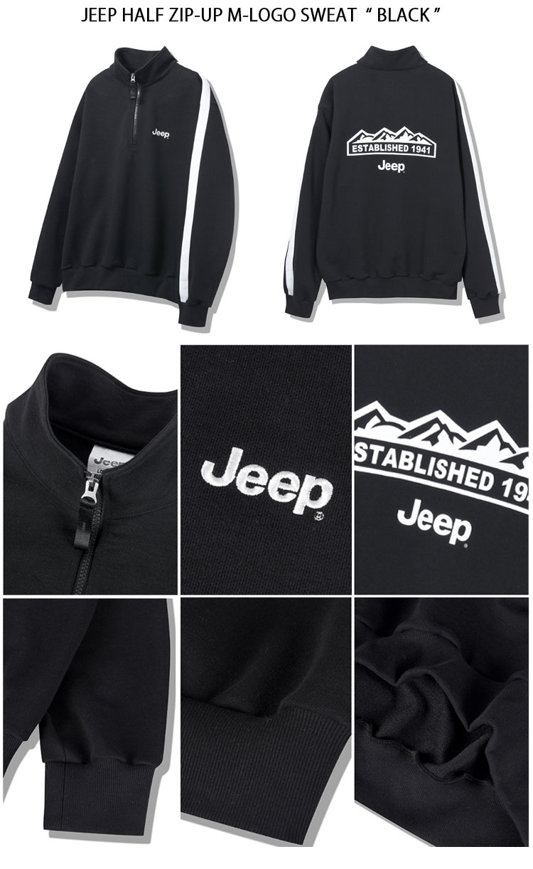 Jeep ジープ スウェット Half Zip-Up M-Logo Sweat ハーフジップ