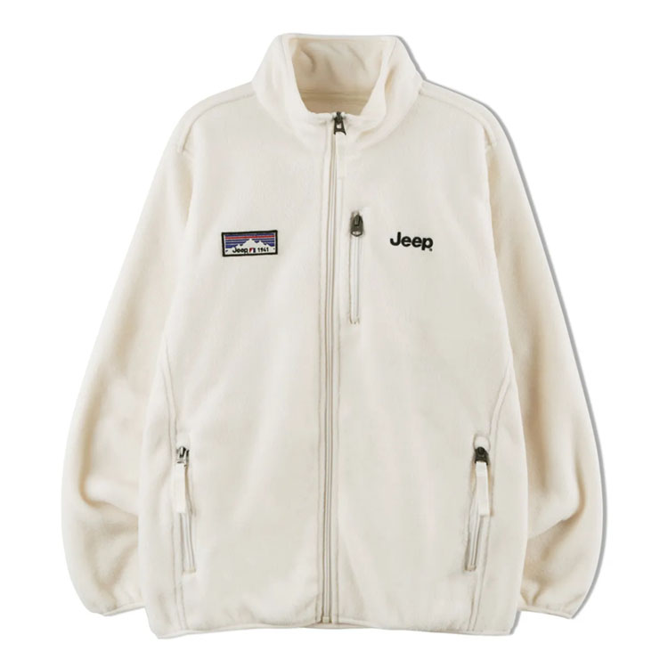Jeep ジープ フリースジャケット M LOGO RAINBOW LABEL HALFNECK