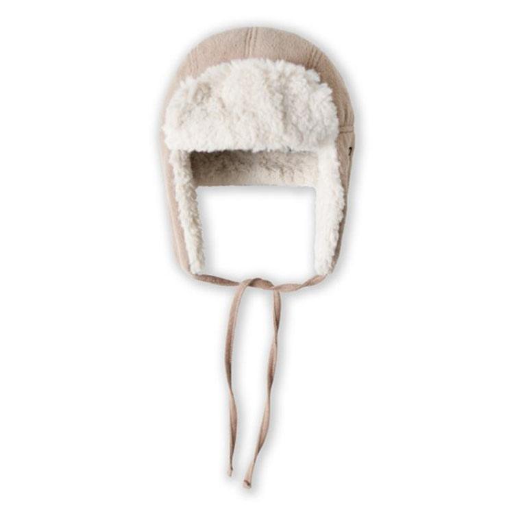 Jeep ジープ キッズ キャップ FUR TRUFFER HAT ファー トリュフ ハット イヤーマフ キャップ 帽子 耳あて ボア あごひも付き ロゴ ブラウン 子供用 KO0GCU626の画像