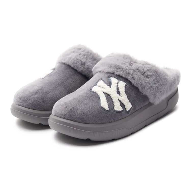 MLB エムエルビー レディース ミュール MLB BOUNCER FUR MULE GREY バウンサー ファー ミュール サンダル スリッパ グレー ウィメンズ 女性用 3AMUPSF36-50GRS｜snkrs-aclo｜02