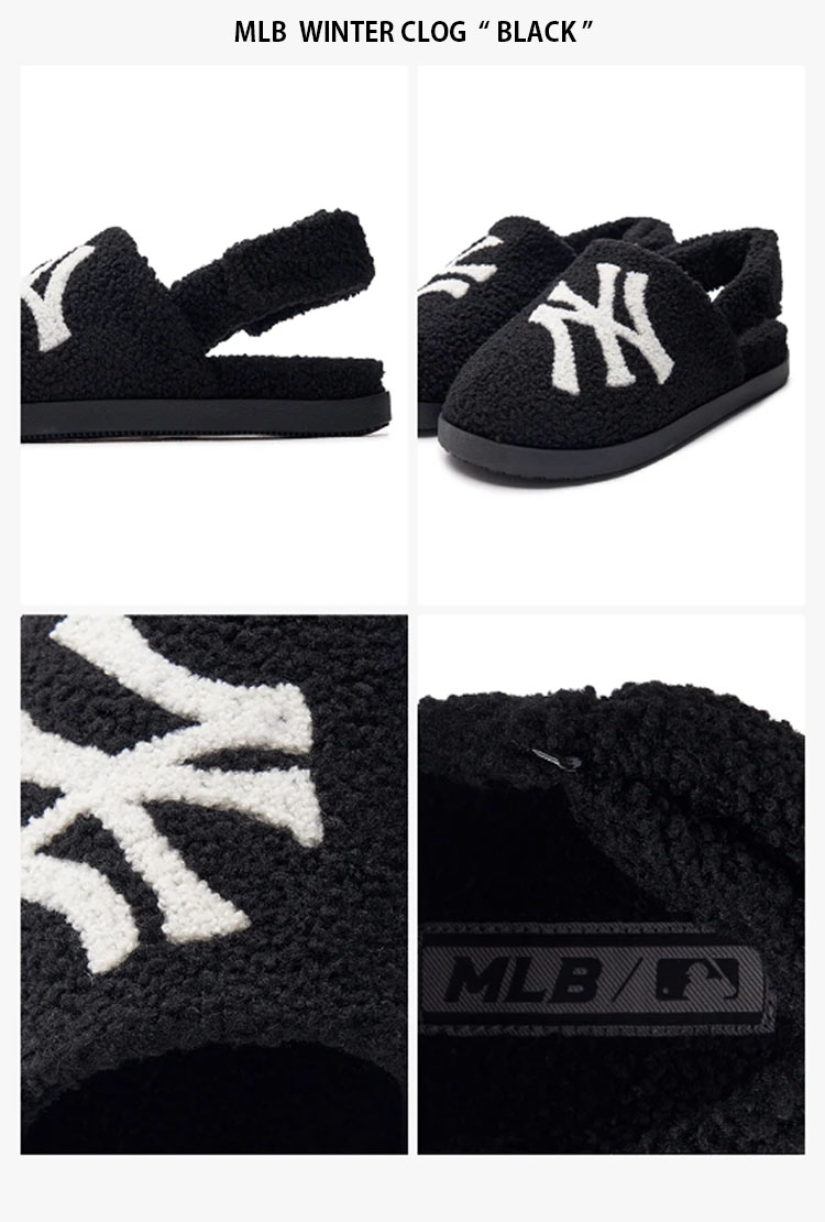MLB エムエルビー サンダル MLB WINTER CLOG BLACK ウィンター