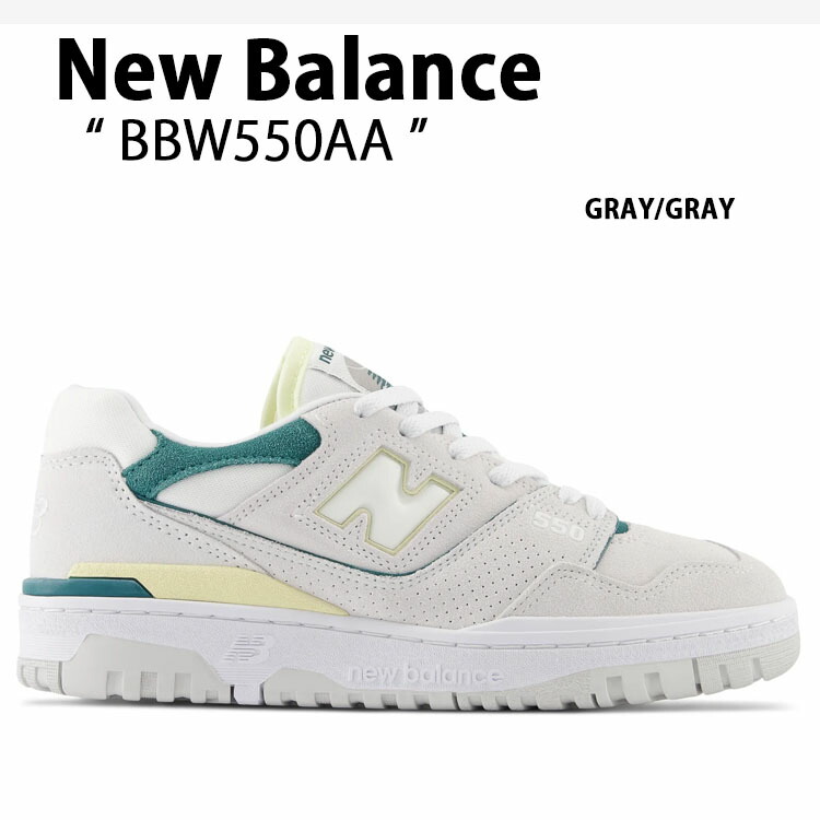 New Balance ニューバランス レディース スニーカー NEWBALANCE550 BB550WAA GRAY GREEN シューズ スエード  本革 グレー グリーン