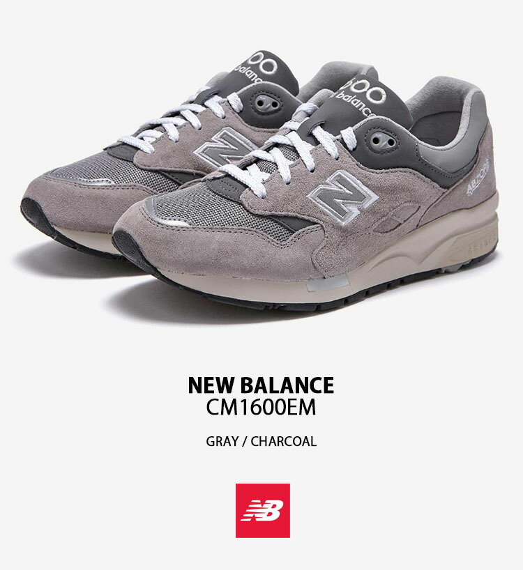 New Balance ニューバランス スニーカー NEWBALANCE CM1600 CM1600EM GRAY CHARCOAL シューズ レザー  本革 グレー チャコール メンズ レディース