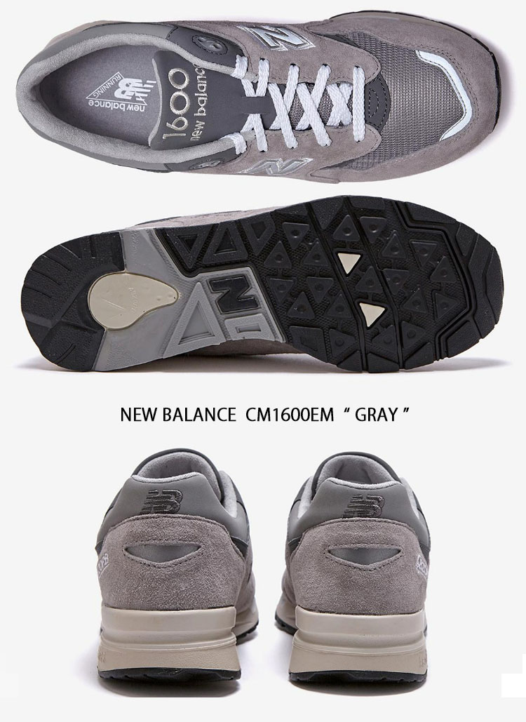 New Balance ニューバランス スニーカー NEWBALANCE CM1600 CM1600EM GRAY CHARCOAL シューズ レザー  本革 グレー チャコール メンズ レディース