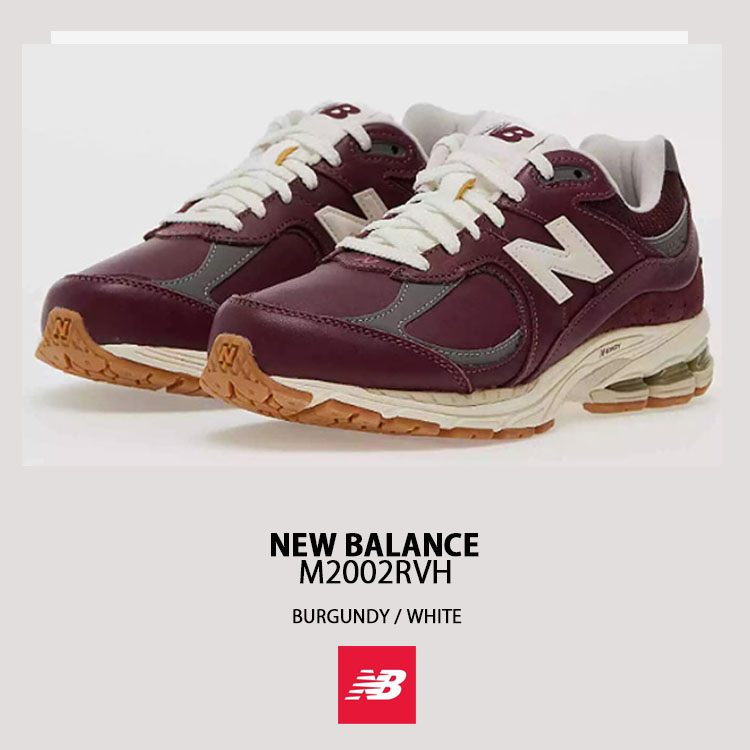 New Balance ニューバランス スニーカー M2002R BURGUNDY WHITE M2002RVH シューズ スエード メッシュ レトロデザイン バーガンディ nb-m2002rvh-1.jpg
