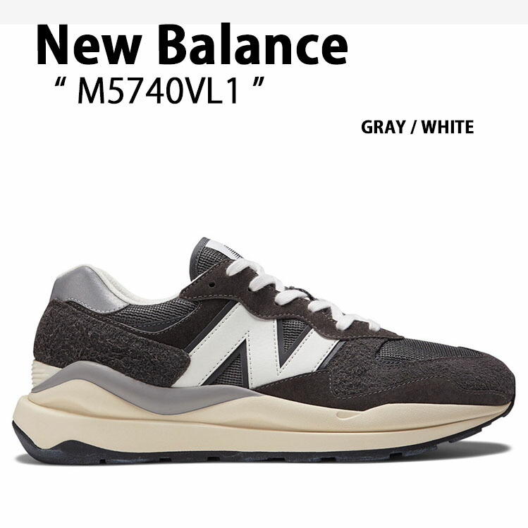 New Balance ニューバランス スニーカー M5740VL1 NEWBALANCE M5740 GRAY DARK GRAY シューズ  ビッグN レザー 本革 グレー ダークグレー メンズ レディース